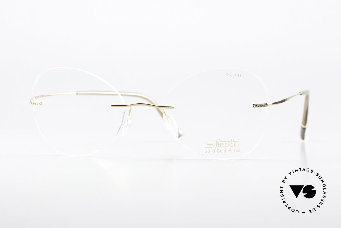 Silhouette 5538 23kt Gold Plated Edition, Silhouette 5538 ID 7520 Brille, Größe 54-17, 145, Passend für Damen