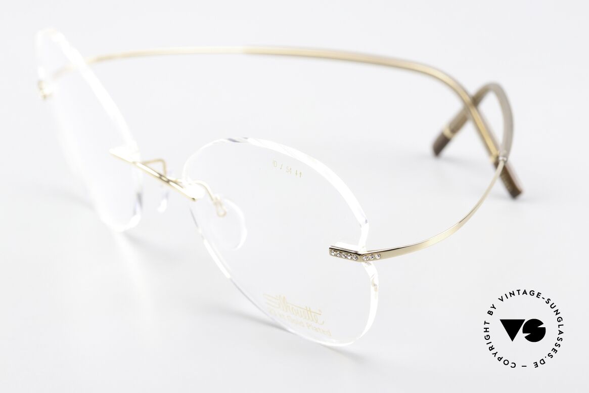 Silhouette 5538 23kt Gold Plated Edition, Glasform kann ggf. vom Optiker angepasst werden, Passend für Damen