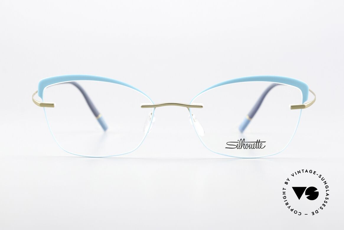 Silhouette 5518 Vergoldet Akzente In Türkis, zauberhafte randlose Damenbrille mit Farbakzent, Passend für Damen