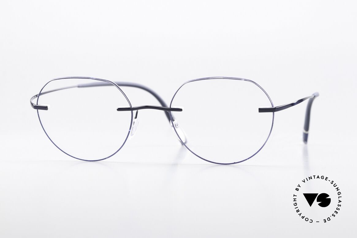 Silhouette 5541 Kosmisches Blau Metallic, Silhouette 5541 FO 4540 Brille in Größe 52-19, 145, Passend für Damen