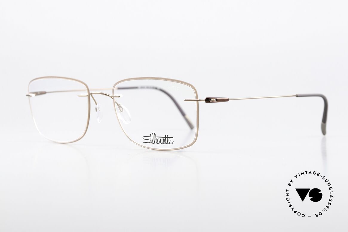 Silhouette 5500 Colorwave Core Accent Rings, eine markant eckige Randlosbrille mit "Azetat Kern", Passend für Herren und Damen