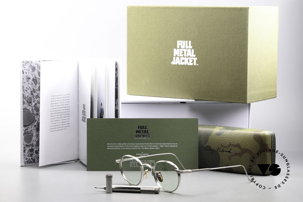 Jacques Mage Full Metal Jacket Stanley Kubrick Filmbrille, Größe: medium, Passend für Herren