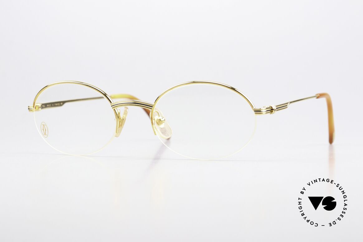 Cartier Manhattan Ovale Luxus Fassung 90er, ovale CARTIER vintage Brille in Größe 51/20, 135, Passend für Herren und Damen