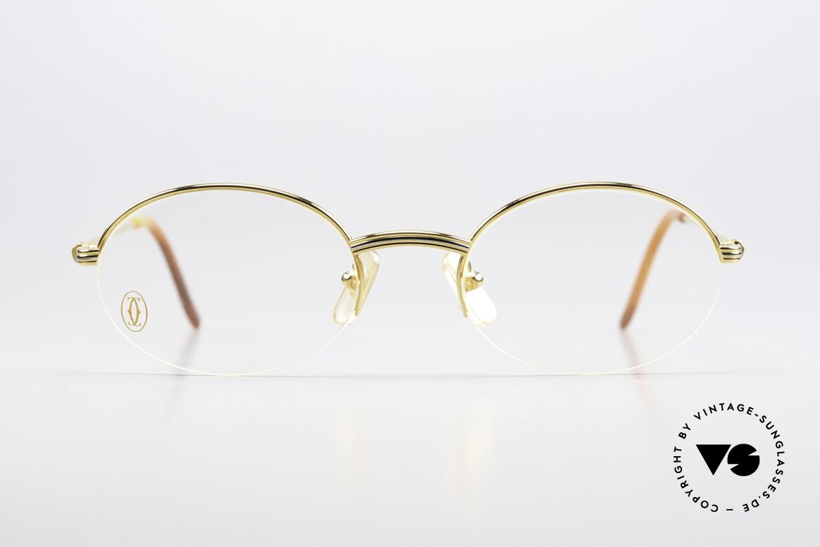 Cartier Manhattan Ovale Luxus Fassung 90er, Modell aus der Cartier 'Semi-Rimless' Collection, Passend für Herren und Damen