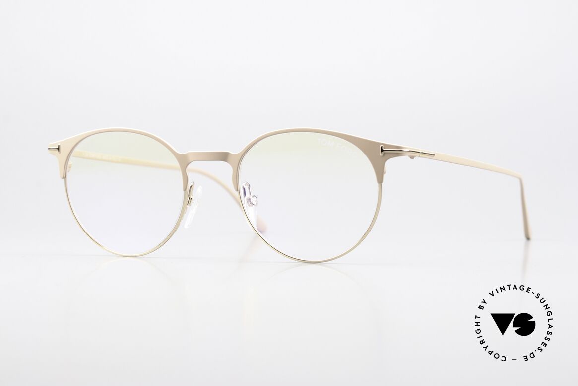 Tom Ford TF5548 Nude Beige Hautfarbe Brille, Tom Ford TF5548-B, 083, Unisex-Brille, Gr. 49-19, Passend für Herren und Damen