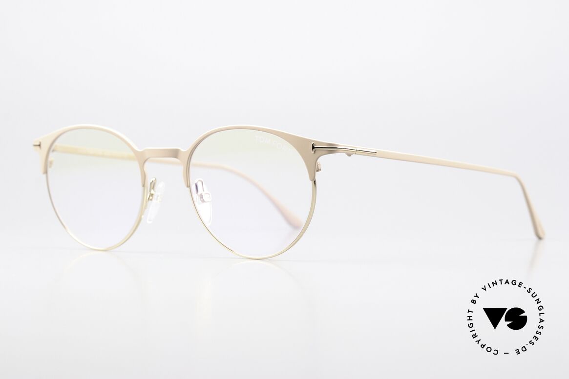 Tom Ford TF5548 Nude Beige Hautfarbe Brille, sehr interessante Rahmenfarbe (Hautfarben-beige), Passend für Herren und Damen