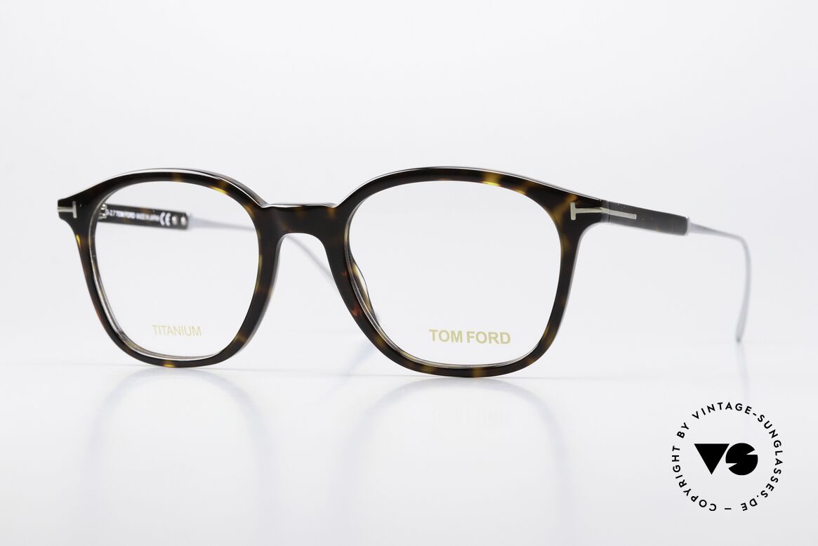 Tom Ford TF5484 Herren Designer Brille Titan, Tom Ford TF5484, 052, Titanium-Brille, Gr. 50-20, Passend für Herren