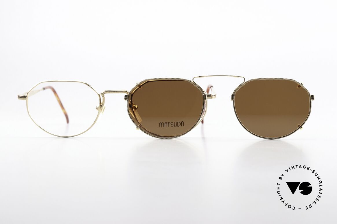 Matsuda 2867 Clip On Brille Vergoldet 90er, Größe: medium, Passend für Herren und Damen