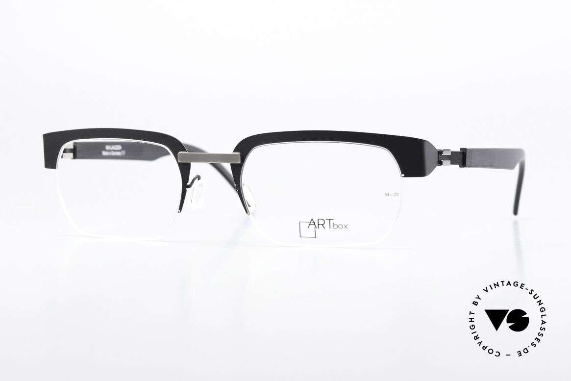 Bajazzo Cado 2 Eckige Brille Halb Randlos, Bajazzo Brille, Modell Cado 1, color S3, Gr. 54-22, Passend für Herren