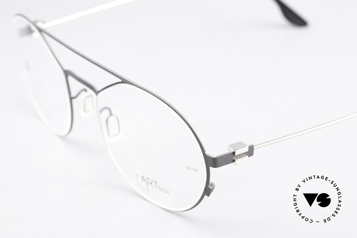 Bajazzo Viva 4 Sehr Technische Brille Unisex, eine Unisex-Metallfassung in mattgrau und silber, Passend für Herren und Damen