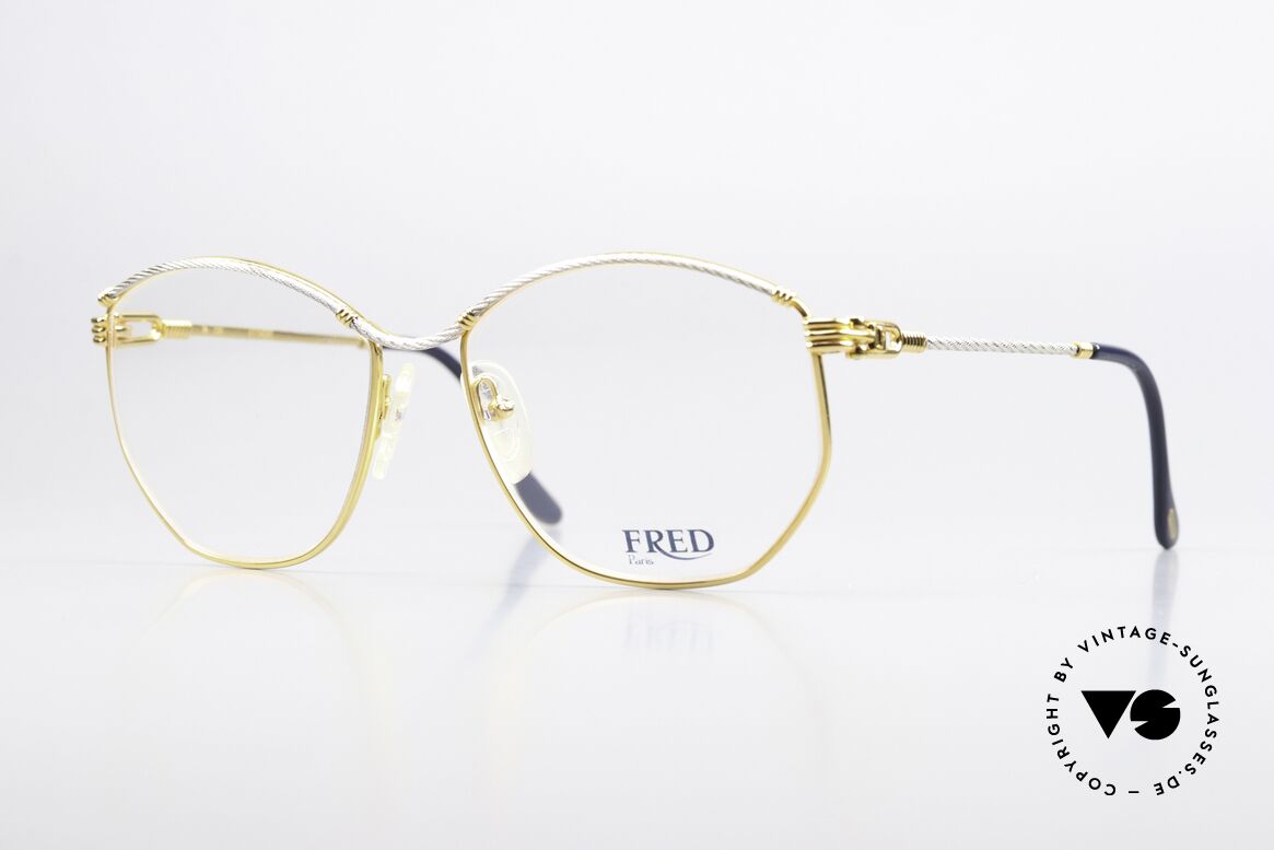 Fred Cythere - M Echte Seglerbrille Für Damen, vintage 1990er Fred Luxus-Brillenfassung für Damen, Passend für Damen