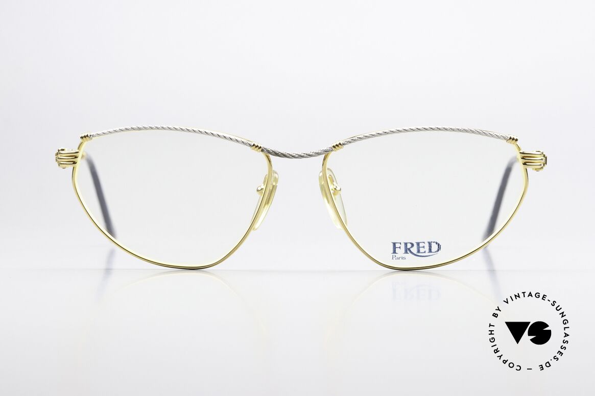 Fred Alize - L Damen Luxus Brille Large, marines Design (charakteristisch Fred); Top-Qualität, Passend für Damen