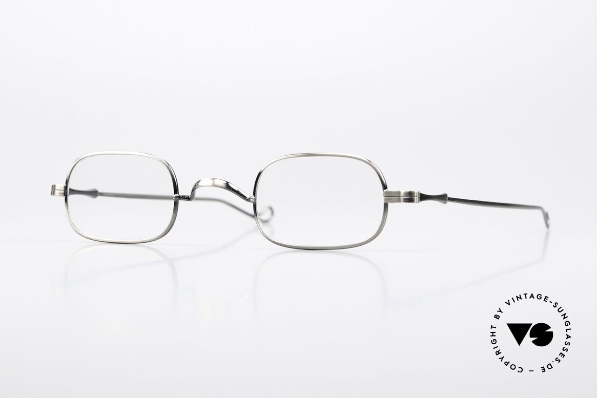 Lunor II 00 Metallfassung Antik Silber, rare, alte Lunor Brille; klassisch zeitloses Design!, Passend für Herren und Damen