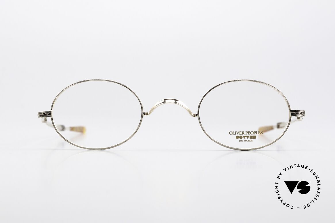 Oliver Peoples OP76G Kleine Brille Made in Japan, 1986 gegründet; inspiriert vom 20er Art Deco Zeitalter, Passend für Herren und Damen