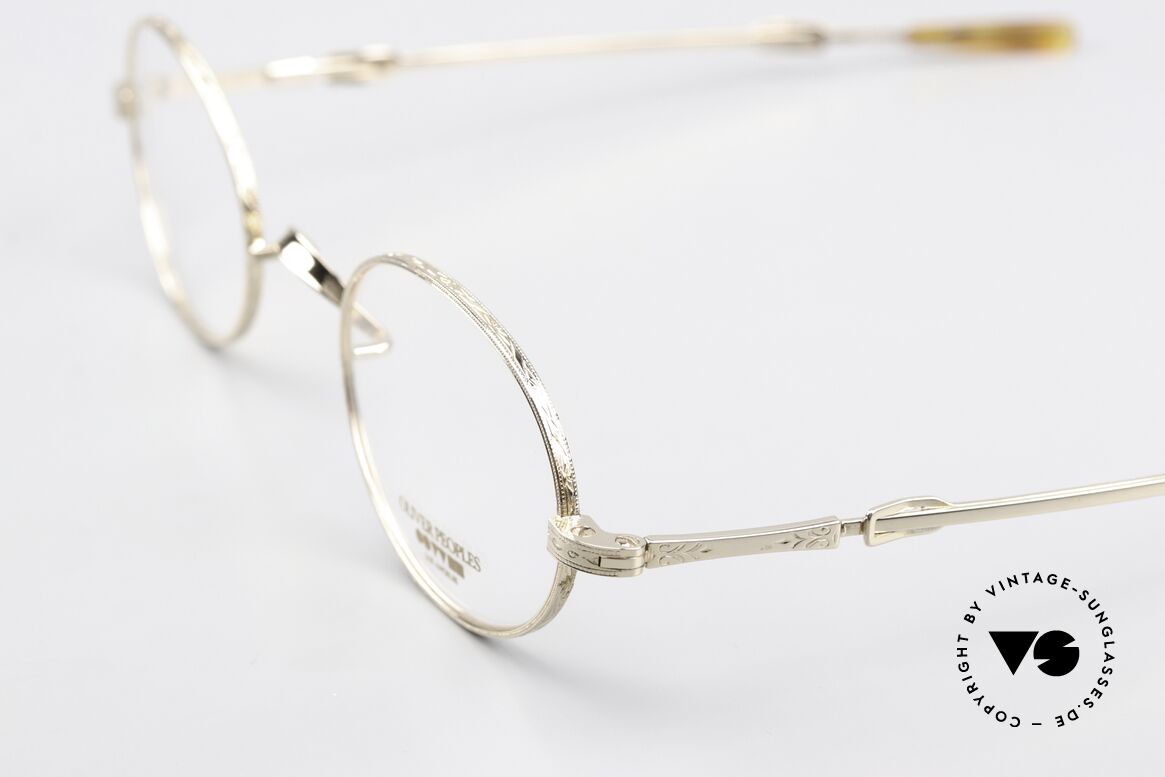 Oliver Peoples OP76G Kleine Brille Made in Japan, TOP-Qualität, ausziehbare Brillenbügel = teleskopartig, Passend für Herren und Damen