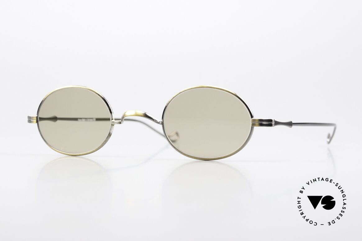 Lunor II 10 Antik Bicolor Gold Silber, ovale Sonnenbrille der Lunor II Serie, Metallfassung, Passend für Herren und Damen