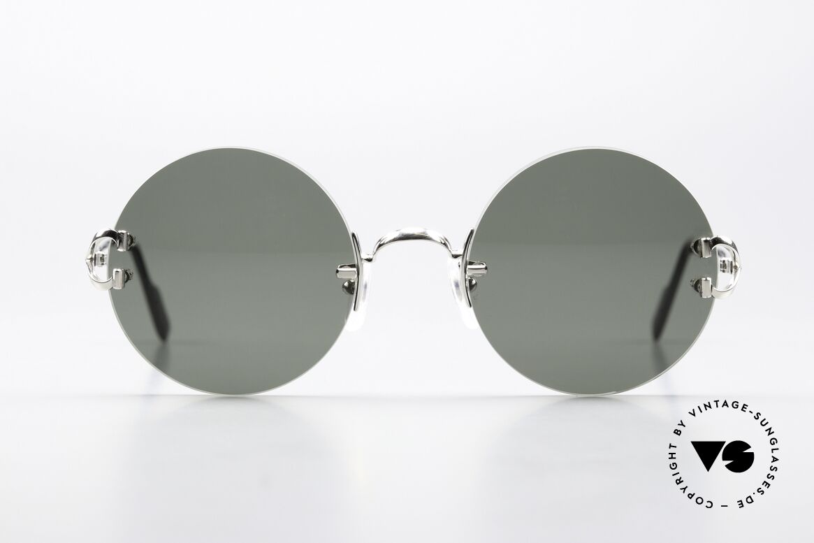 Cartier Madison Platinum Tendenz Large Size, Modell Madison aus der alten Rimless Collection, Passend für Herren und Damen