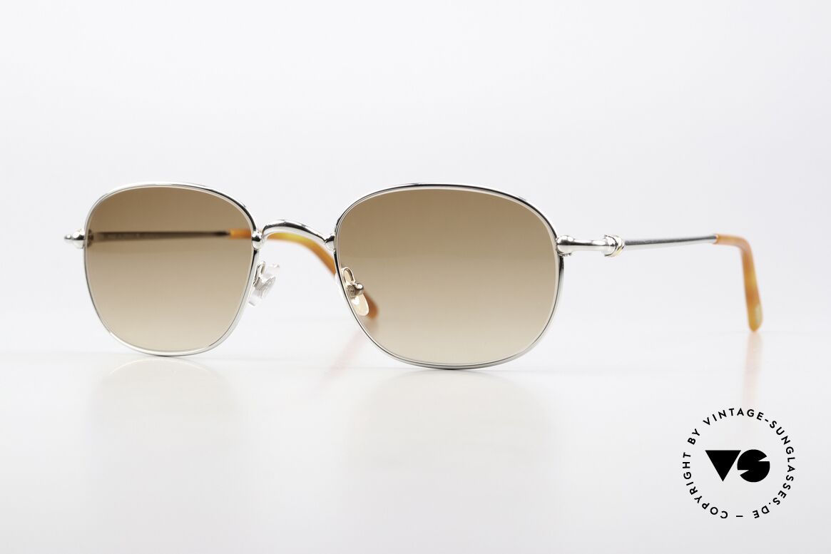 Cartier Vega 90er Luxus Platin Sonnenbrille, eckige Cartier Sonnenbrille; Größe 53/21, 135mm, Passend für Herren