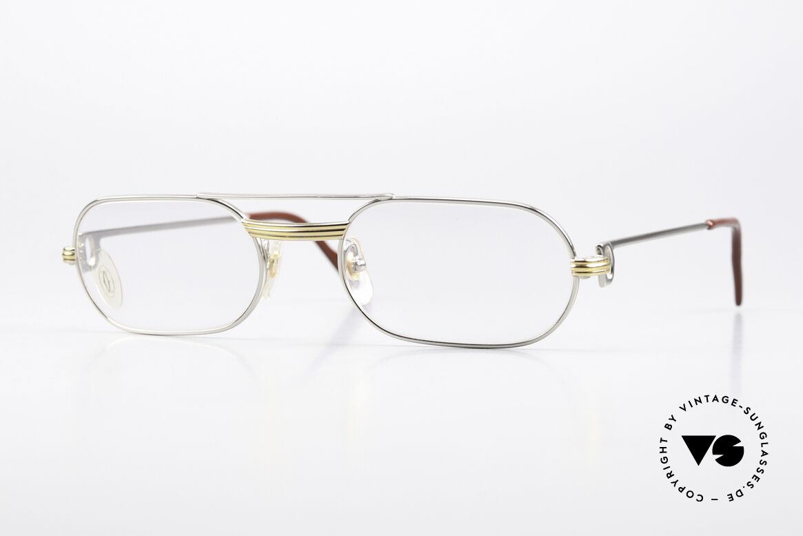 Cartier MUST LC - M Luxus Platin Brillenfassung, MUST: das erste Modell der Lunettes Collection '83, Passend für Herren