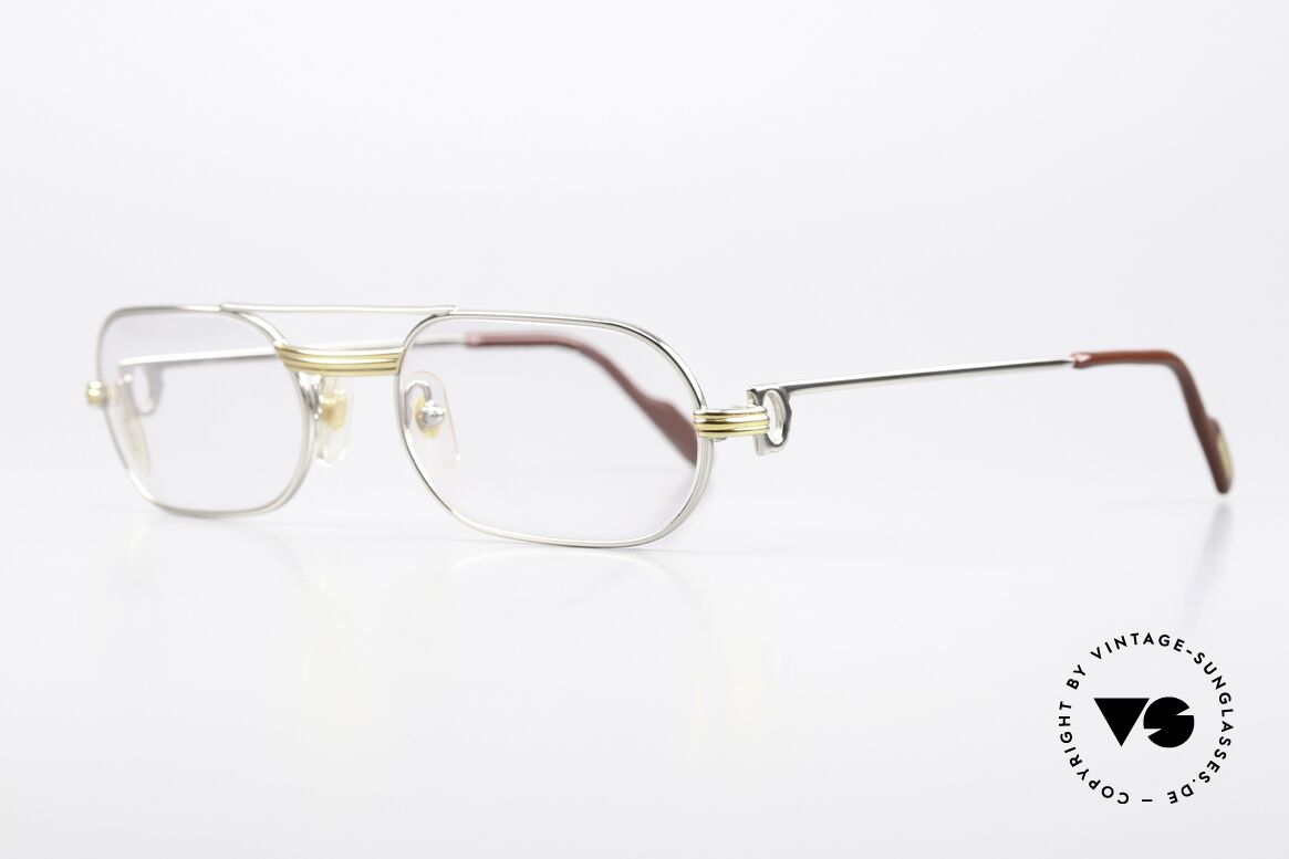 Cartier MUST LC - M Luxus Platin Brillenfassung, getragen von Elton John (Video "I'm still standing"), Passend für Herren
