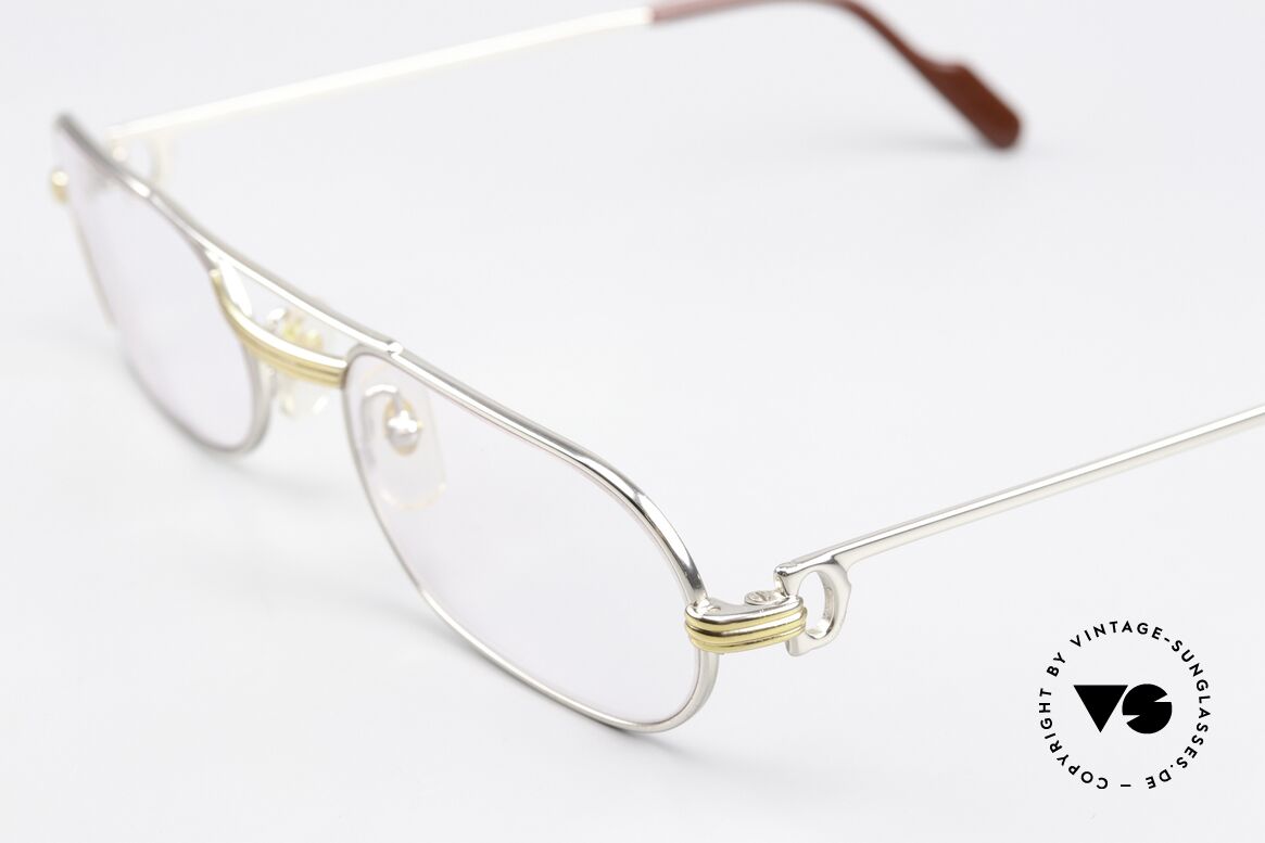 Cartier MUST LC - M Luxus Platin Brillenfassung, LIMITIERTE Platin-Ausführung (entsprechend edel), Passend für Herren