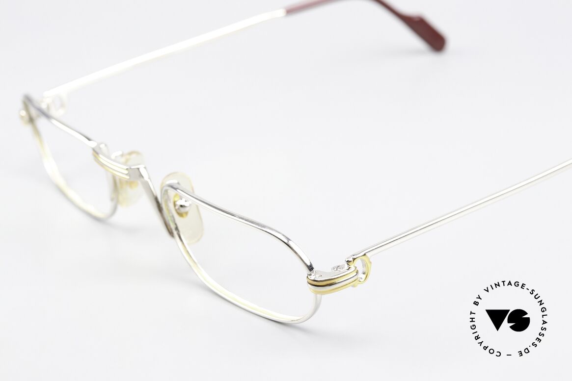 Cartier Demi Lune LC - M Platin Luxus Lesebrille 1987, kostbare & entsprechend teure Platin-Edition; Luxus pur, Passend für Herren