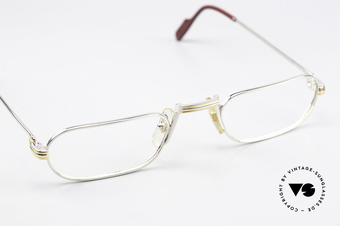 Cartier Demi Lune LC - M Platin Luxus Lesebrille 1987, ungetragen mit OVP (selten in diesem Zustand zu finden), Passend für Herren