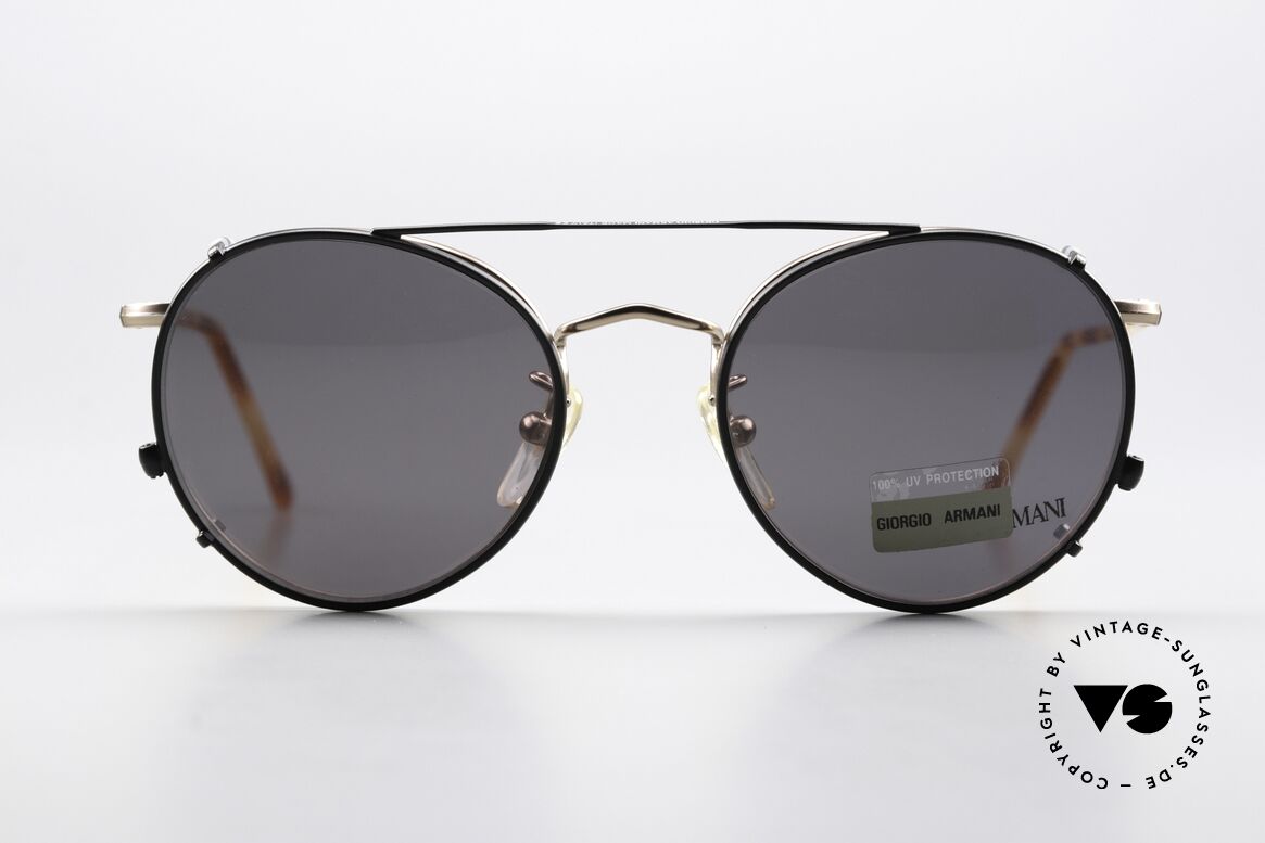 Giorgio Armani 138 Clip On Panto Vintage Brille, weltbekannte Panto-Form; ein absoluter Klassiker!, Passend für Herren und Damen