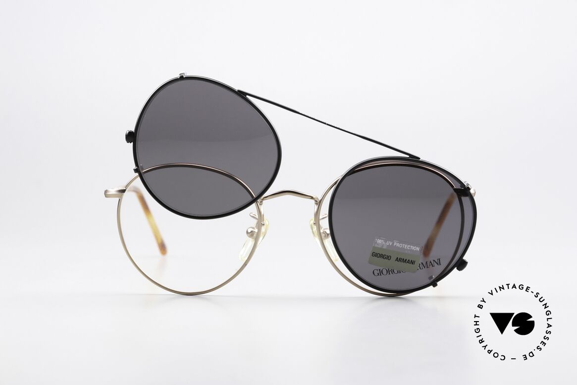 Giorgio Armani 138 Clip On Panto Vintage Brille, Größe: small, Passend für Herren und Damen