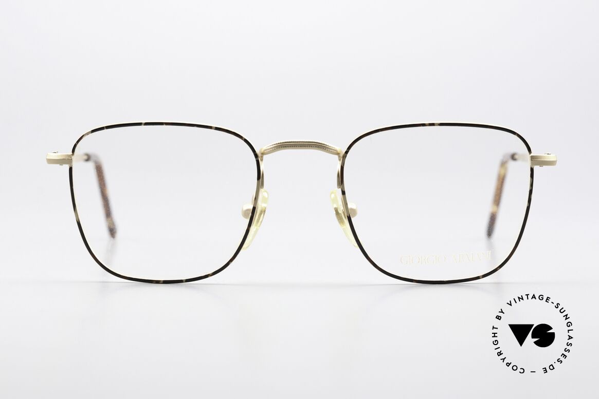 Giorgio Armani 137 Eckige Panto Brille SunClip, Größe: small, Passend für Herren und Damen