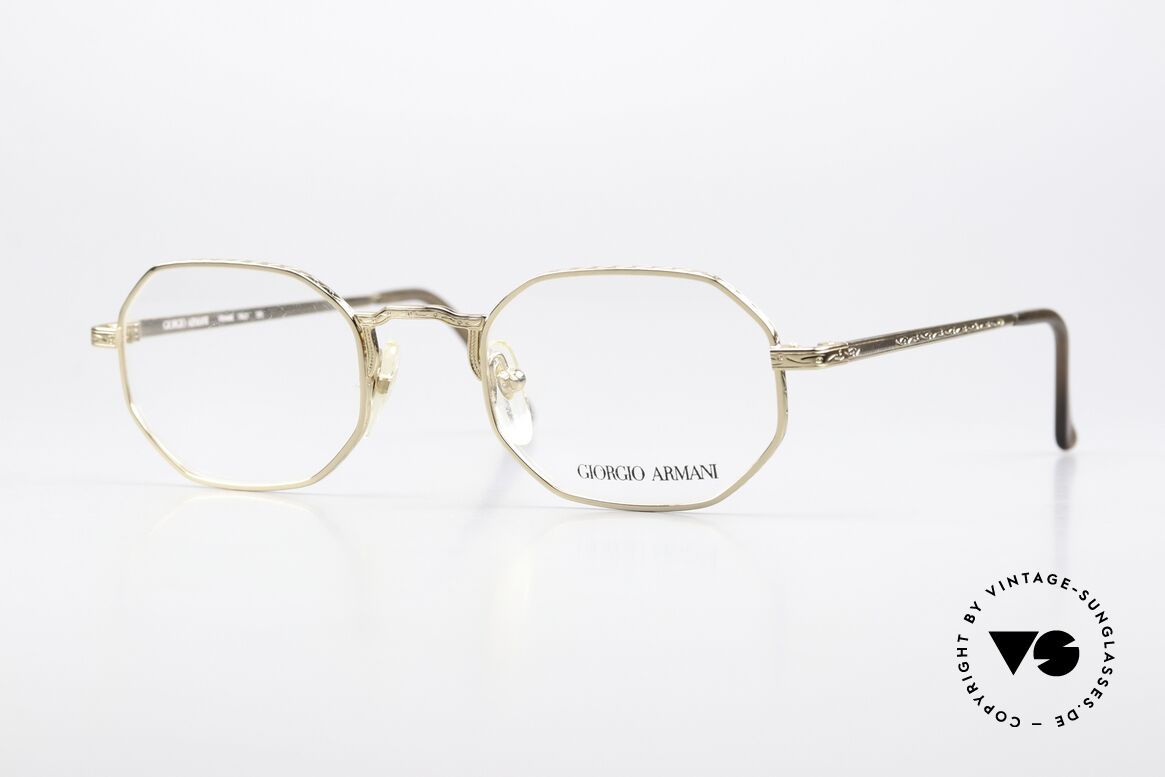 Giorgio Armani 151 Achteckige Vintage Brille 80er, vintage Brille vom Modedesigner Giorgio ARMANI, Passend für Herren und Damen