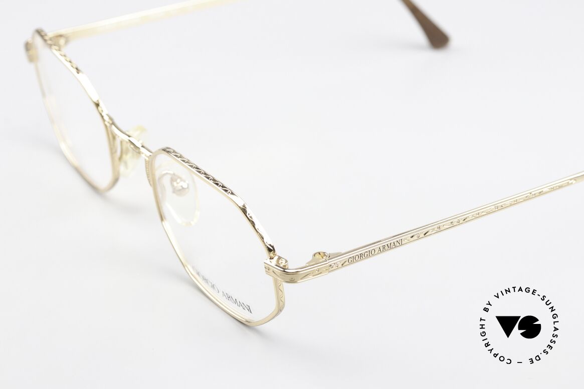 Giorgio Armani 151 Achteckige Vintage Brille 80er, ungetragen (wie alle unsere 1980er Jahre Klassiker), Passend für Herren und Damen