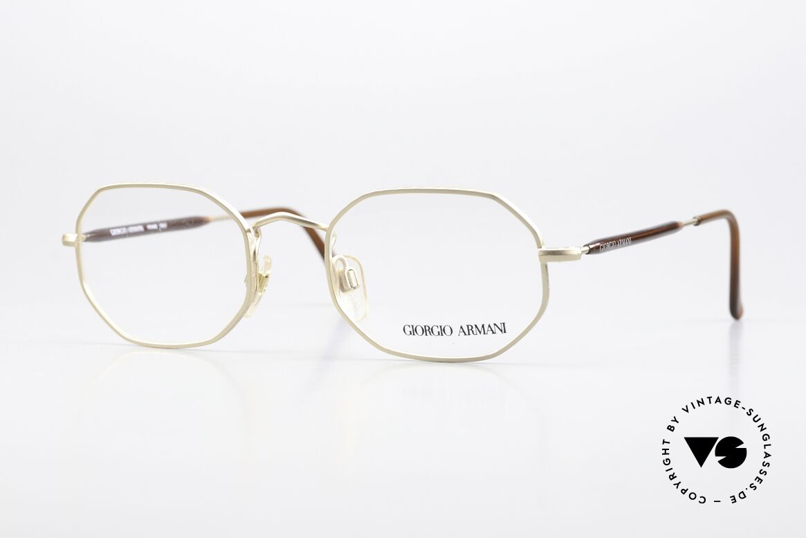 Giorgio Armani 182 80er Designerbrille Octag, vintage Brille vom Modedesigner Giorgio ARMANI, Passend für Herren und Damen