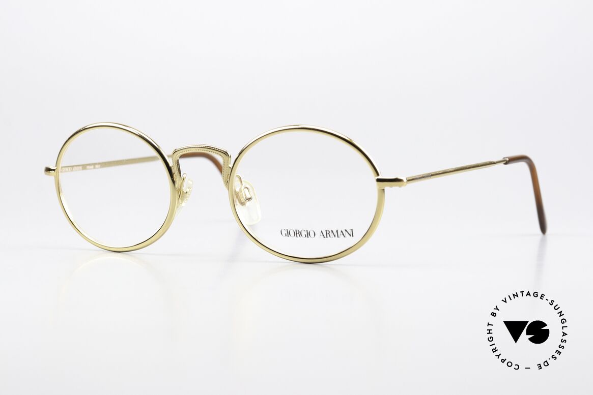 Giorgio Armani 156 Ovale Vintage Brille Von 1991, vintage Brillenfassung vom Modedesigner G. Armani, Passend für Herren und Damen