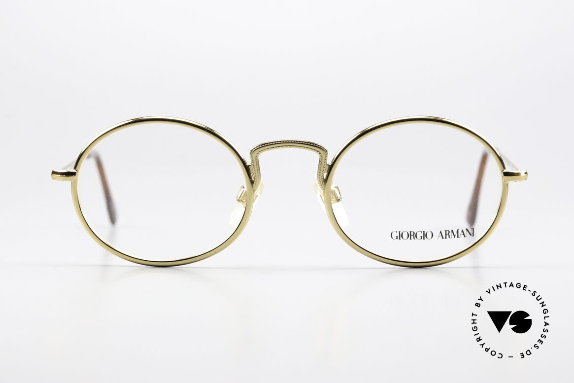 Giorgio Armani 156 Ovale Vintage Brille Von 1991, vintage Brillenfassung vom Modedesigner G. Armani, Passend für Herren und Damen