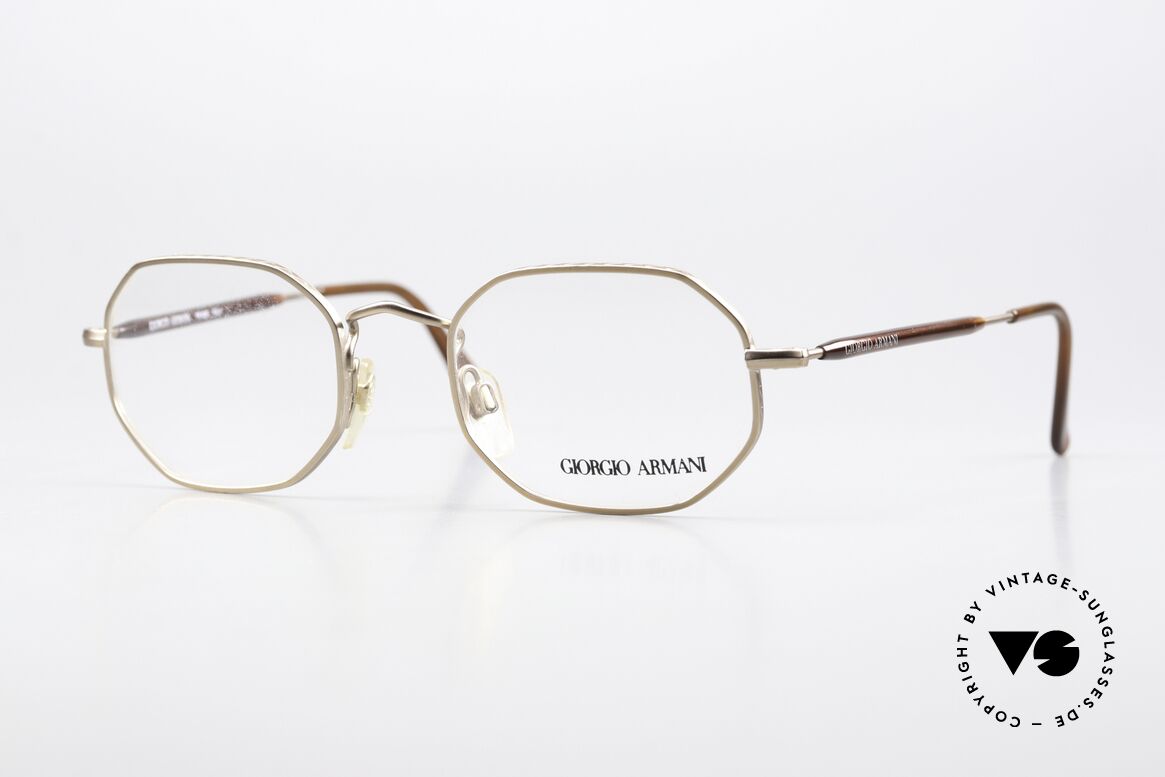 Giorgio Armani 182 Achteckige Brille 1980er, vintage Brille vom Modedesigner Giorgio ARMANI, Passend für Herren und Damen