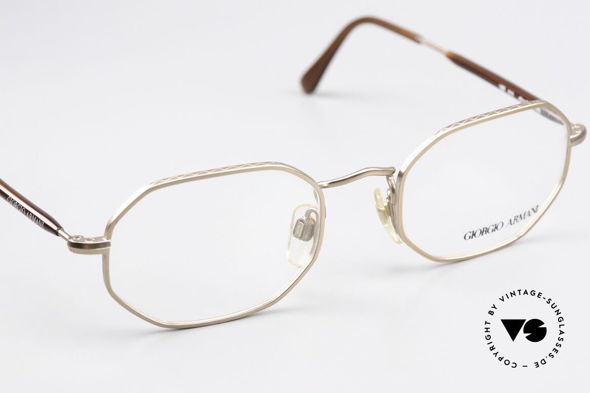 Giorgio Armani 182 Achteckige Brille 1980er, keine aktuelle Kollektion, sondern echte 80er Ware, Passend für Herren und Damen