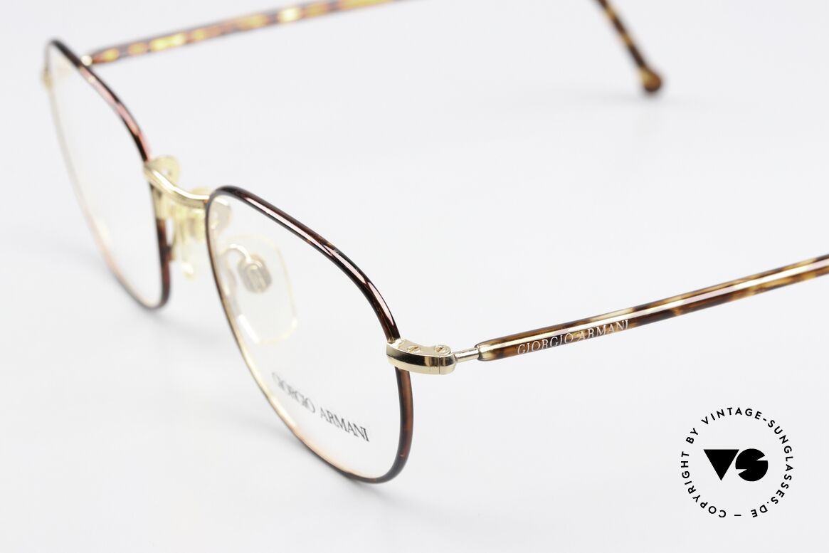 Giorgio Armani 162 Eckige Panto Brille 90er, ungetragenes Einzelstück in herausragender Qualität, Passend für Herren und Damen