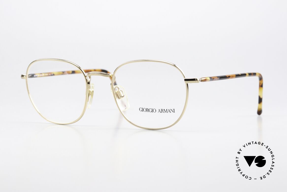 Giorgio Armani 162 Klassische 90er Panto Brille, zeitlose GIORGIO Armani vintage Designer-Fassung, Passend für Herren und Damen