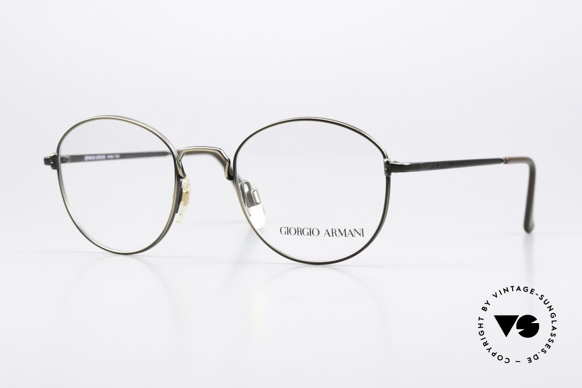 Giorgio Armani 174 Runde 80er Brille Panto Style, zeitlose Giorgio Armani Brillenfassung aus den 80ern, Passend für Herren und Damen