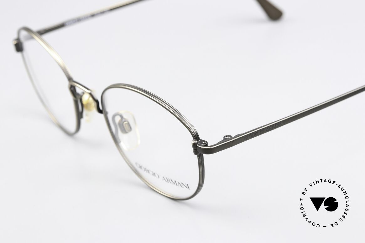 Giorgio Armani 174 Runde 80er Brille Panto Style, elegante Metallfassung in fühlbarer Spitzen-Qualität, Passend für Herren und Damen