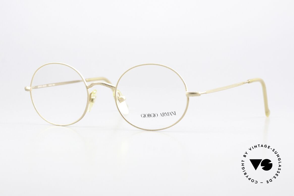 Giorgio Armani 134 Vintage Brille Zeitlos Rund, zeitlose GIORGIO Armani vintage Designer-Fassung, Passend für Herren und Damen