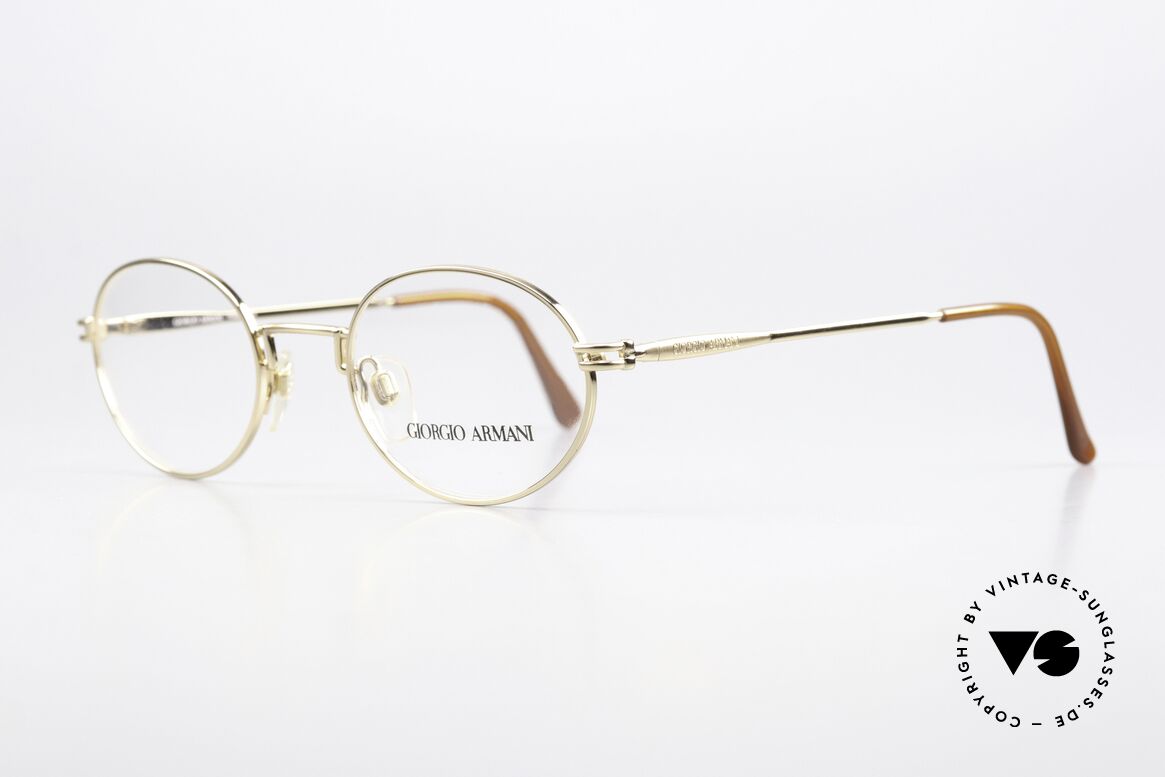 Giorgio Armani 244 Vergoldete Vintage Brille, mit subtilen Rahmen-Details (typisch für Armani), Passend für Herren und Damen