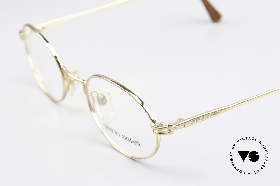 Giorgio Armani 244 Vergoldete Vintage Brille, ungetragen (wie alle unsere GA Designer-Gestelle), Passend für Herren und Damen