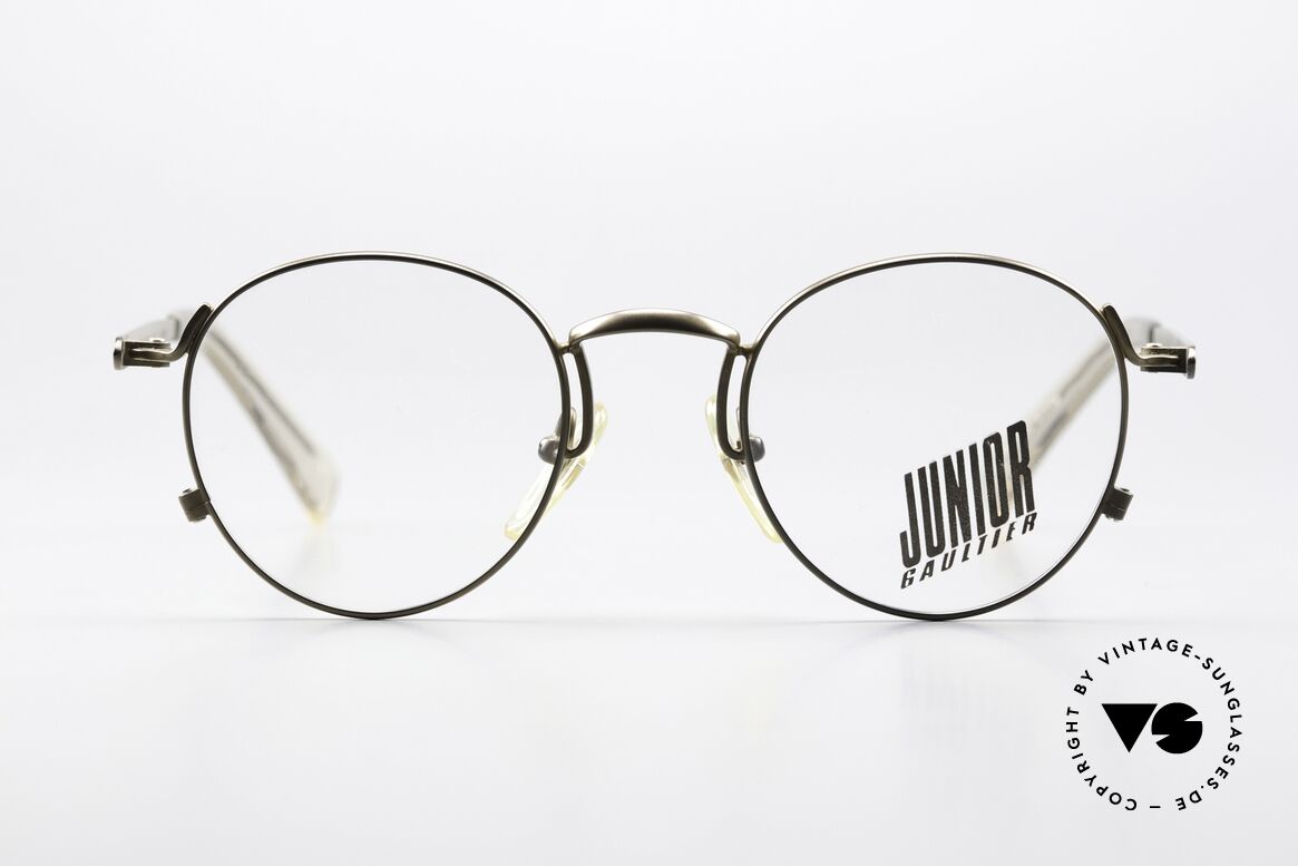 Jean Paul Gaultier 57-1171 90er Panto Designer Brille, wirklich einzigartige Lackierung in "matt Braungrau", Passend für Herren und Damen