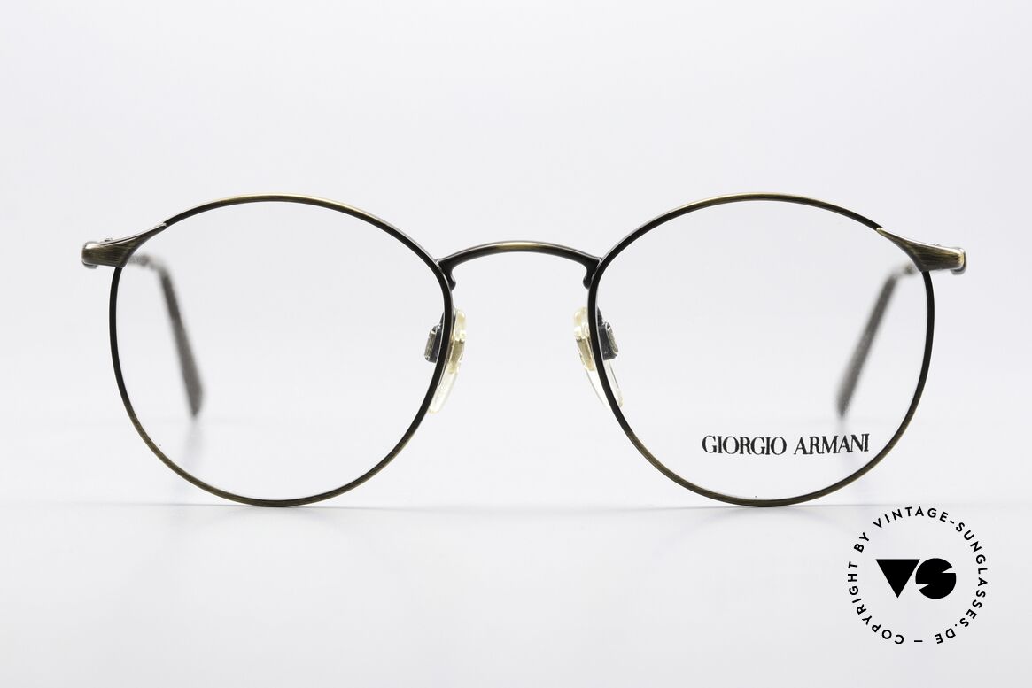 Giorgio Armani 132 Kleine Pantobrille 90er, "klassischer" geht's nicht (weltbekannte Panto-Form), Passend für Herren