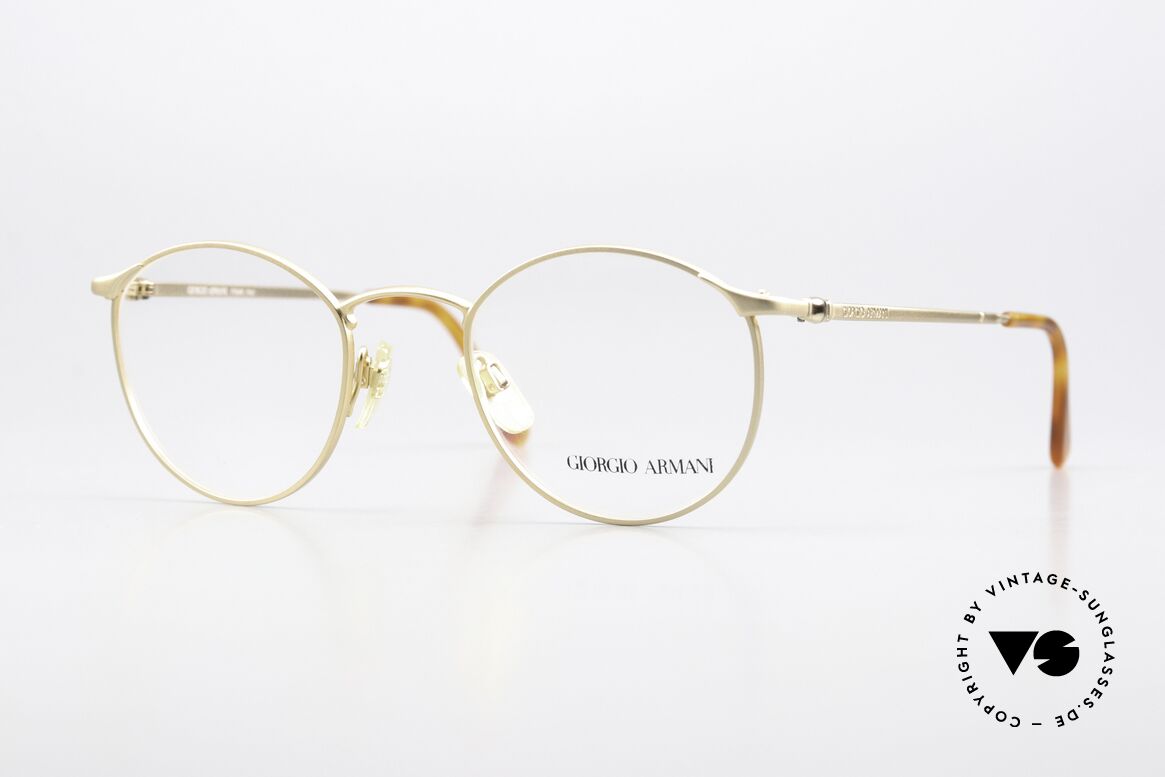 Giorgio Armani 132 90er Brille In Matt Gold, zeitlose Giorgio Armani Brillenfassung aus den 90ern, Passend für Herren