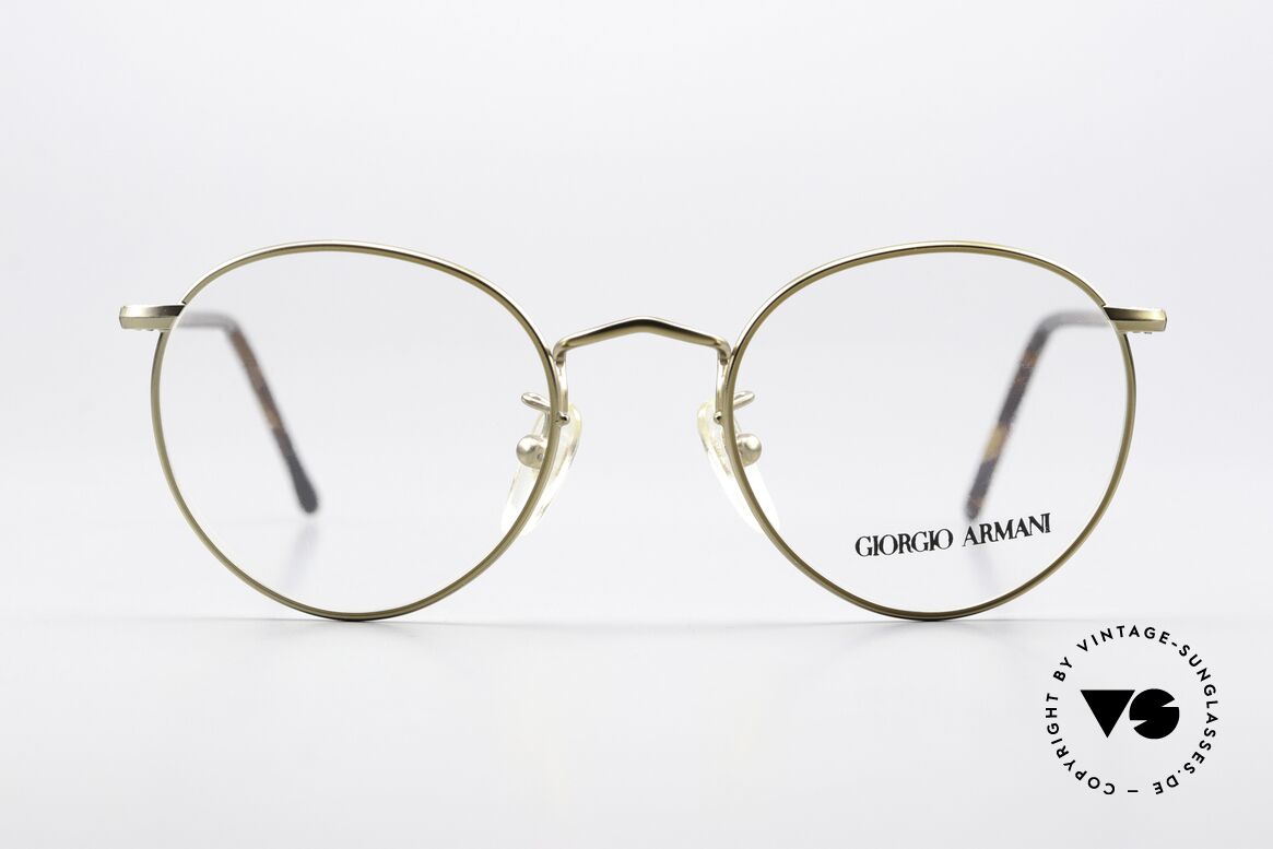 Giorgio Armani 138 Panto Brille Gold Schildpatt, weltbekannte Panto-Form; ein absoluter Klassiker!, Passend für Herren und Damen