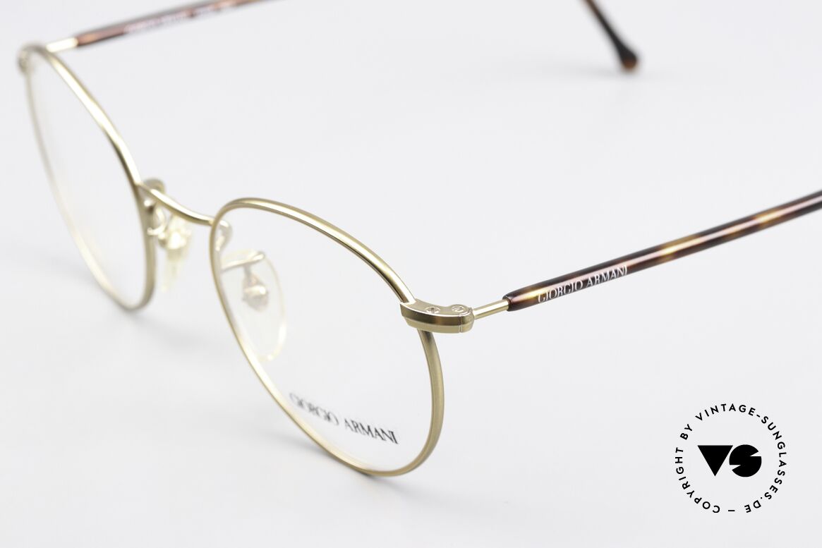 Giorgio Armani 138 Panto Brille Gold Schildpatt, ein 'intellektuelles / spirituellen' Design; Gr. 47/20, Passend für Herren und Damen