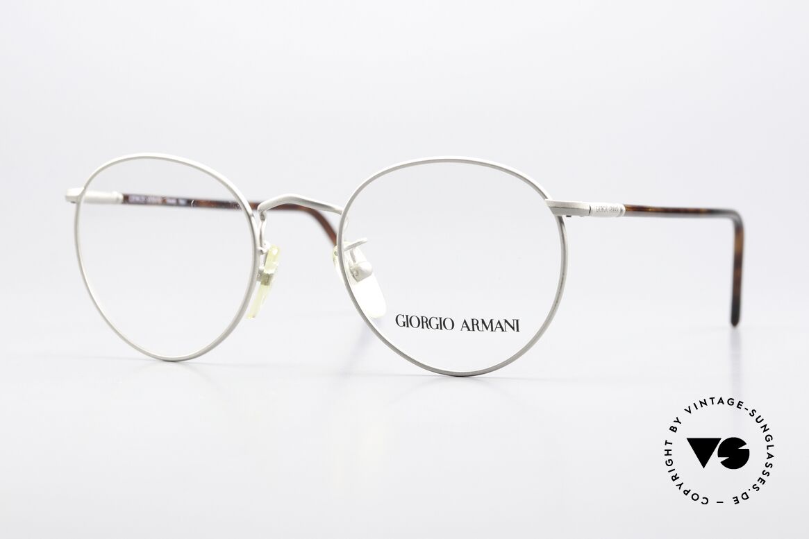 Giorgio Armani 138 Panto Brille Gold Schildpatt, unisex 80er/90er J. Giorgio Armani DesignerBrille, Passend für Herren und Damen